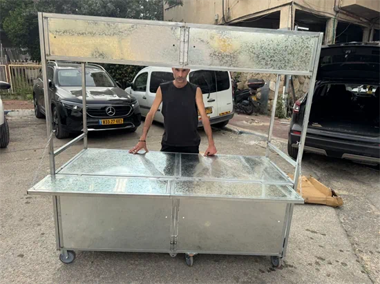 דוכן עמדה נירוסטה נייד מתקפל